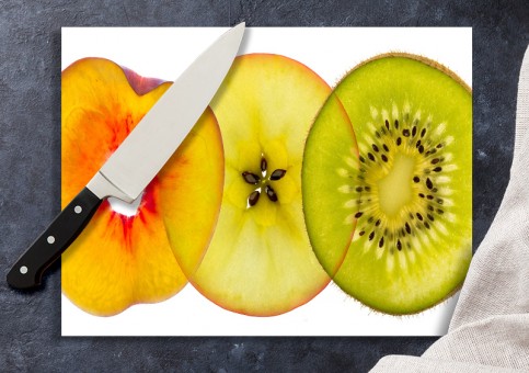 Planche à  découper meli-mélo 3 fruits