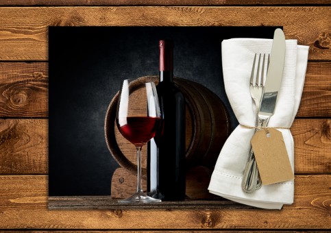 set de table personnalisé Cuvée vin rouge