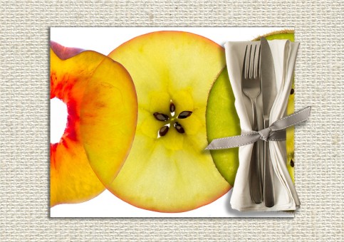 set de table personnalisé meli-mélo 3 fruits
