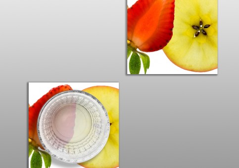 Dessous de verre composition 3 fruits