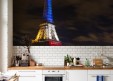 Habillage mural Tour Eiffel tricolore