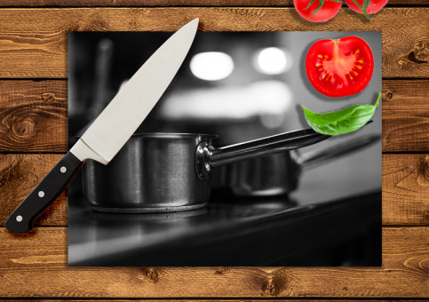 Planche à  découper Casserole