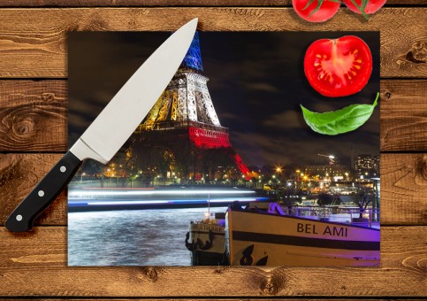 Planche à  découper Tour Eiffel tricolore