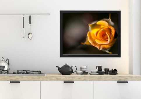 Tableaux personnalisés  Rose jaune en bouton