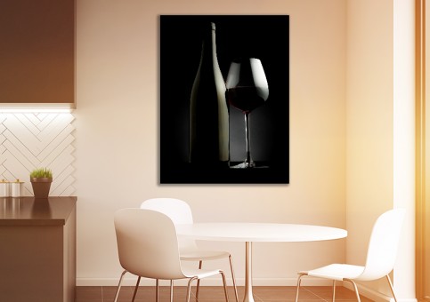 Tableaux personnalisés  Bouteille et verre