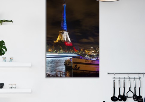 Tableaux personnalisés  Tour Eiffel tricolore