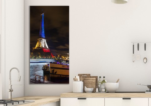 Tableaux personnalisés  Tour Eiffel tricolore