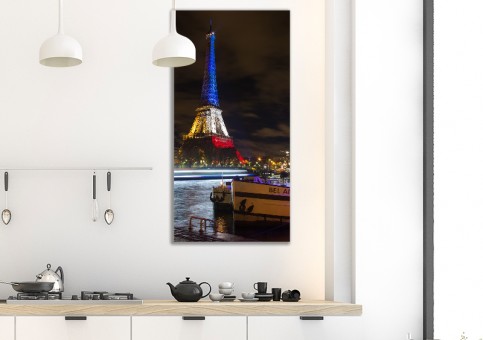 Tableaux personnalisés  Tour Eiffel tricolore