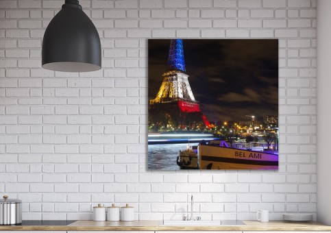 Tableaux personnalisés  Tour Eiffel tricolore