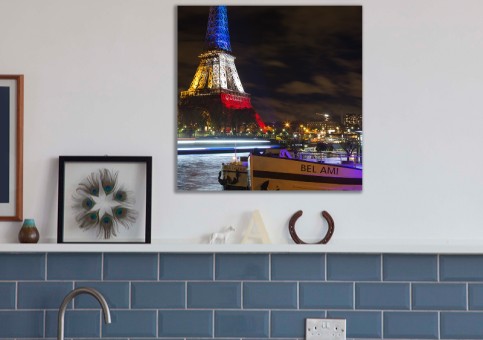 Tableaux personnalisés  Tour Eiffel tricolore