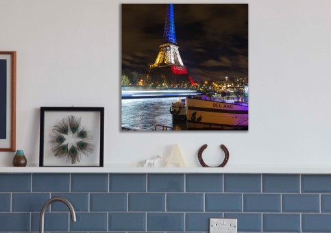 Tableaux personnalisés  Tour Eiffel tricolore