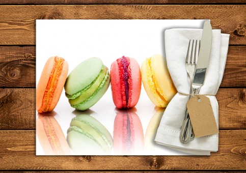 set de table personnalisé Macarons