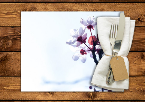 set de table personnalisé Fleur de Prunus 1