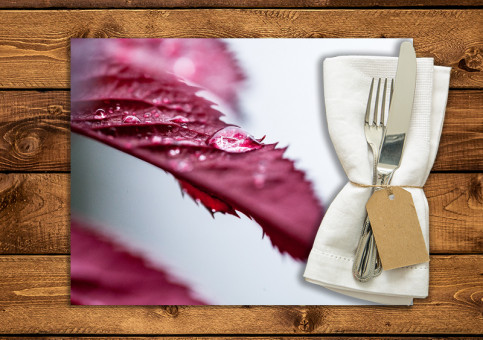 set de table personnalisé Feuille de rosier Grandhuit