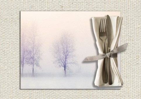 set de table personnalisé Paysages d'hiver