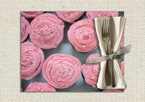 set de table personnalisé Cupcakes