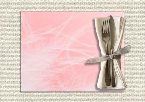 set de table personnalisé Plume