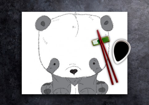set de table personnalisé Panda