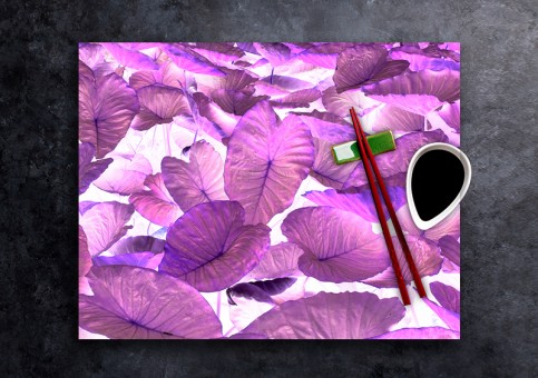 set de table personnalisé Feuilles