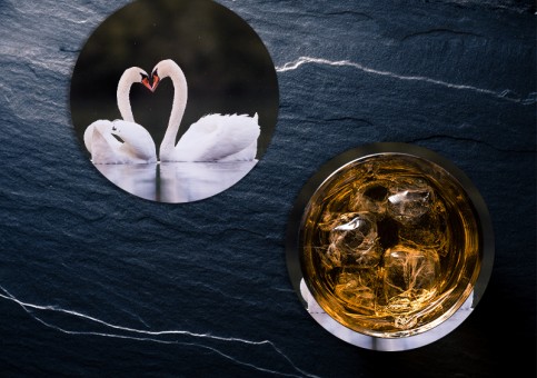 Dessous de verre Coeur de cygne