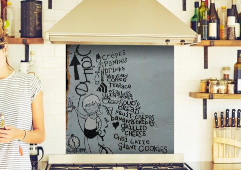 Crédence Menu graffitis 