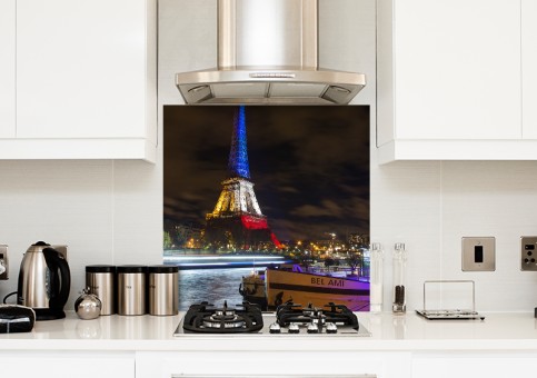 Crédence Tour Eiffel tricolore