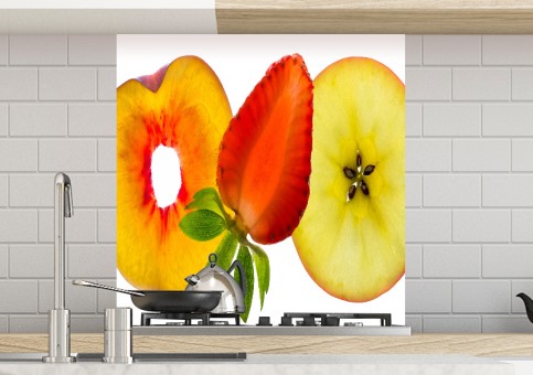 Crédence composition 3 fruits