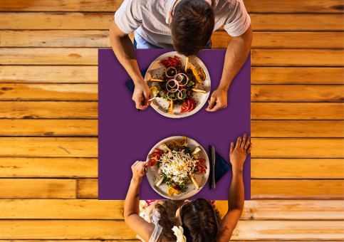 Plateau de table personnalisé Aubergine