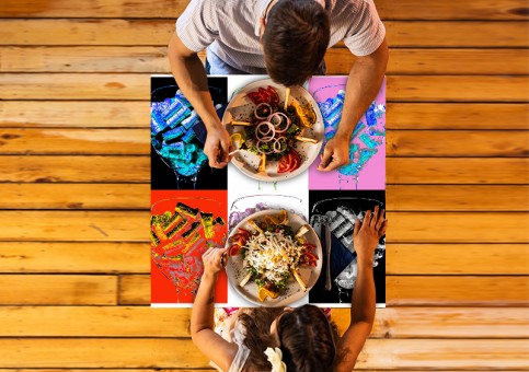 Plateau de table personnalisé Bouchons