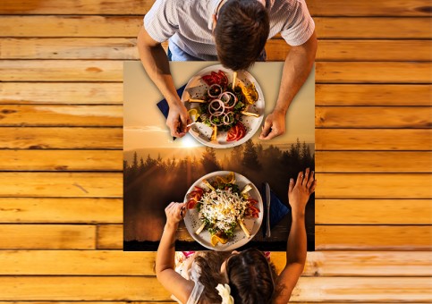 Plateau de table personnalisé coucher de soleil 