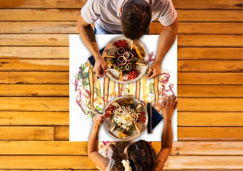 Plateau de table personnalisé Carottes folles