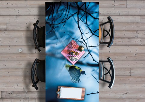 Plateau de table personnalisé Oiseau Tisserin