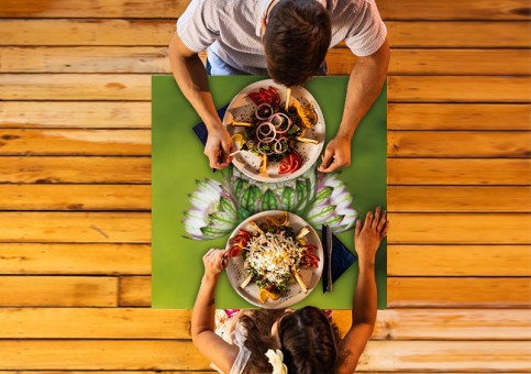 Plateau de table personnalisé Fleur 