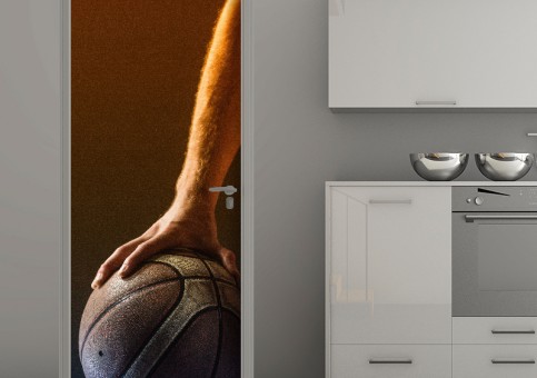 Habillage de porte Basketteur