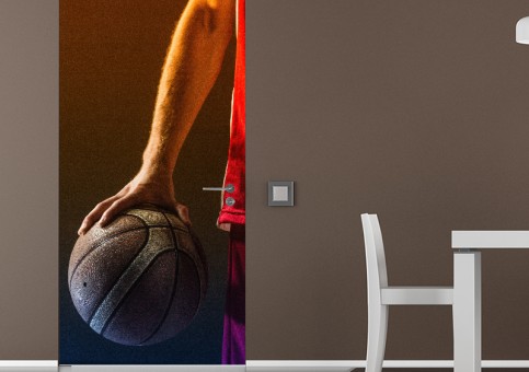 Habillage de porte Basketteur