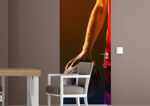 Habillage de porte Basketteur