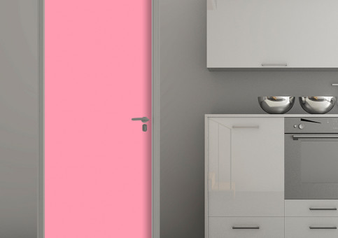 Habillage de porte Rose