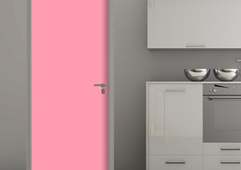 Habillage de porte Rose