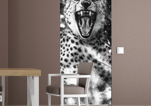 Habillage de porte Portrait de Guépard 