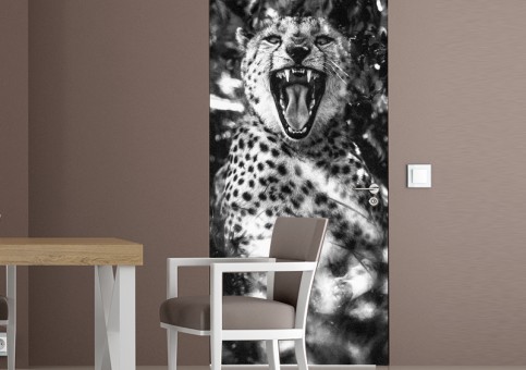 Habillage de porte Portrait de Guépard 